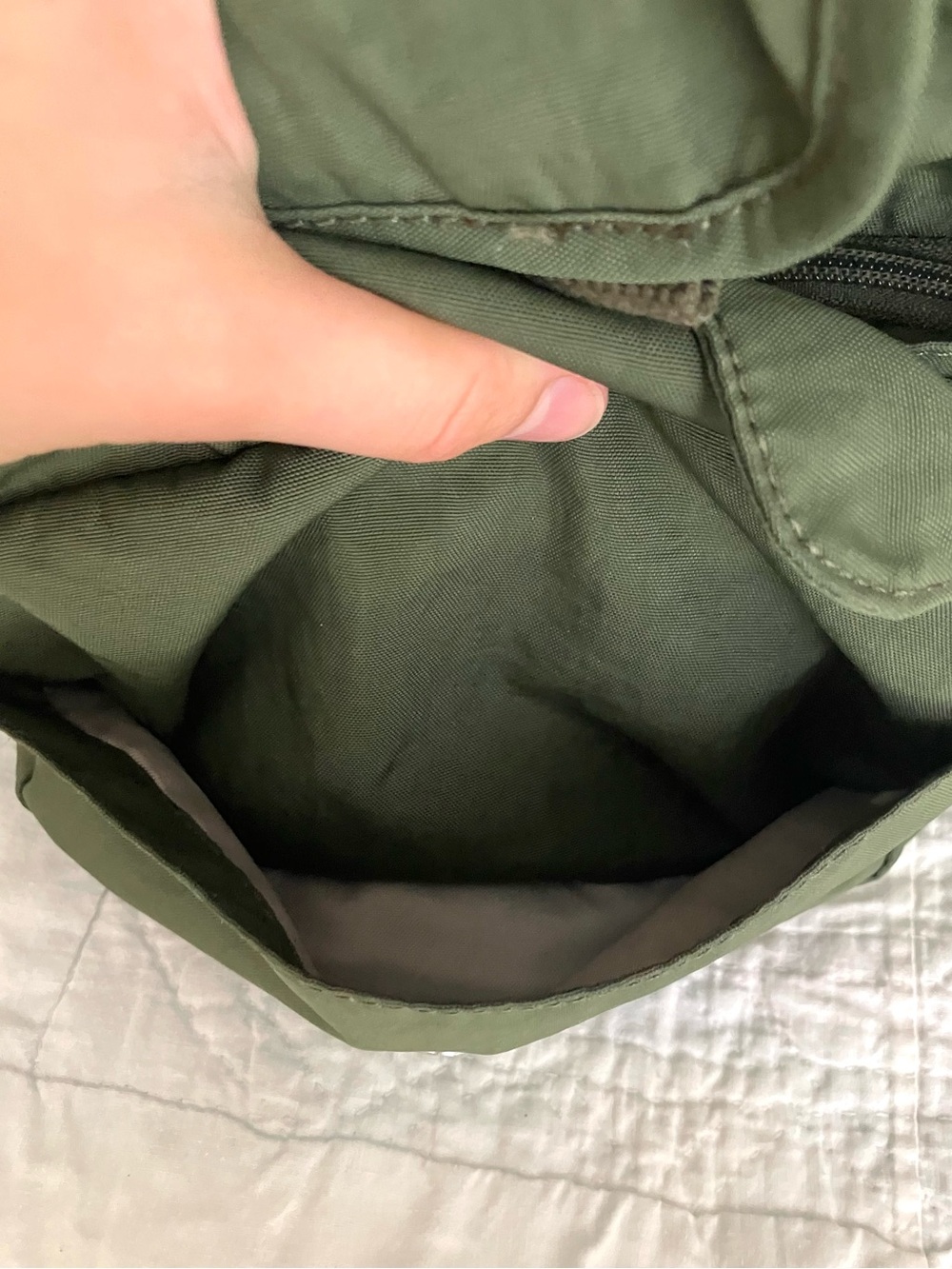 Kipling Olive Green Queenie Small Backpack Whimsical Y2k School Casual Boho 90s - Picture 4 of 16